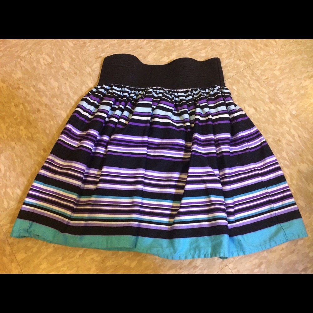 IZbyer Striped Purple Skirt